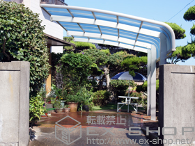 のカーポート レイナキャップポートグラン　延長　積雪〜20cm対応＋標準・ハイルーフ兼用 着脱式サポート(2本入り)＋標準・ハイルーフ兼用 着脱式サポート(1本入り) 施工例