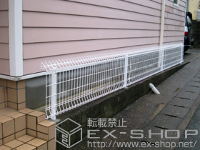 のフェンス・柵 メッシュフェンス G10-R フリー支柱タイプ 施工例