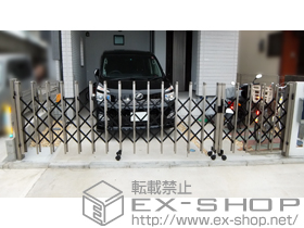 のカーゲート トリップゲート RC型 ノンレール 両開き親子 44WO(12S+32M) 施工例