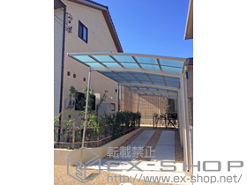 のカーポート レイナポートグラン 縦連棟　積雪〜20cm対応＋レイナポートグラン 着脱式サポート 標準・ハイルーフ兼用 2本入り×2セット 施工例