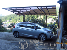 のカーポート レイナポートグラン 耐風圧強度仕様 積雪〜30cm対応＋柱カバー(小)(2枚入り) 施工例