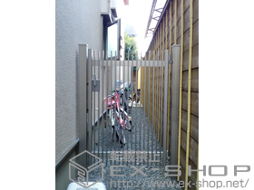 の門扉 ハイ千峰 片開き 柱使用 施工例