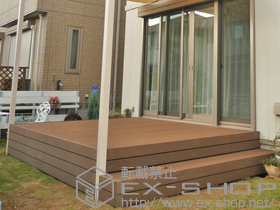 のウッドデッキ リウッドデッキ 200＋段床セット 1段 片側面タイプ＋床下囲い 施工例