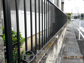 のフェンス・柵 ハイサモア フリーポールタイプ 施工例