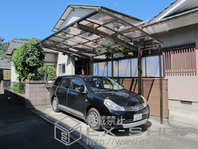 のカーポート カーブポートシグマIII 積雪〜20cm対応＋サイドパネル ロング23用 施工例