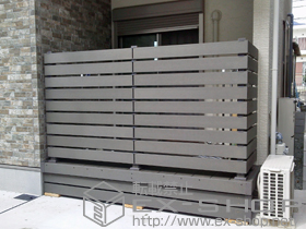 のウッドデッキ リウッドデッキ 200＋リウッドデッキフェンス3型<横スリット> 施工例