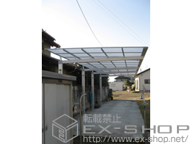 のカーポート マイリッシュ 前下がり 縦連棟 積雪〜20cm対応＋着脱式サポートH25用（2本入り） 施工例