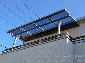 のバルコニー・ベランダ屋根 ライザーテラスII F型 屋根タイプ 単体 積雪〜20cm対応 施工例