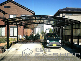 のカーポート カーブポートシグマIII ワイド 積雪〜20cm対応 施工例