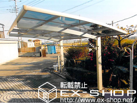 のカーポート プレシオスポート 積雪〜20cm対応＋収納式物干しセット2型(2本入り) 施工例