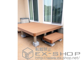 のウッドデッキ リウッドデッキ 200＋独立式 リウッドステップ 2型 施工例