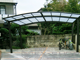 のカーポート カーブポートシグマIII ワイド 積雪〜20cm対応 施工例