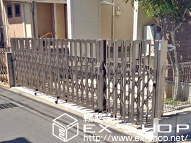 のカーゲート アルシャインII H型 Aタイプ ノンレール 両開き親子 (150+470)WP 施工例