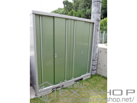 の物置・屋外倉庫 シンプリー 一般型(MJN-196EP)＋スライド床（制限重量：40kg） 施工例