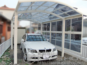 のカーポート レイナワンポートグラン　積雪〜20cm対応＋レイナワンポートグラン サイドパネル 施工例