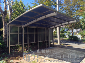 のカーポート カーブポートシグマIII 積雪〜20cm対応＋サイドパネル 施工例