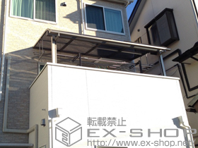 のバルコニー・ベランダ屋根 ライザーテラスII R型 1500 屋根タイプ 単体 積雪〜50cm対応＋吊り下げ物干し 標準(2本入り) 施工例