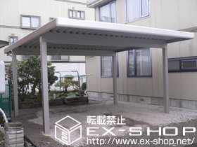 のカーポート ジーポートneo Aタイプ 標準鼻隠し 2台用 角柱4本仕様 積雪〜100cm対応 施工例