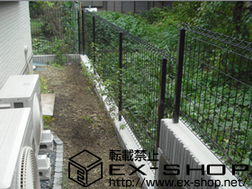 のフェンス・柵 イーネットフェンス1F型 自由柱タイプ 施工例