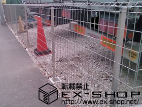 のフェンス・柵 イーネットフェンス1F型 自由柱施工 施工例