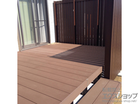 のウッドデッキ リウッドデッキ 200＋段床セット 正面・方側面タイプ 1段 施工例