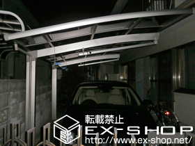 のカーポート カーブポートシグマIII 積雪〜20cm対応＋収納式サポート標準柱用×2本 施工例