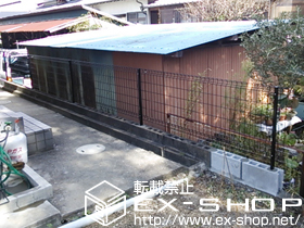 のフェンス・柵 ハイグリッドフェンスUF8型 フリーポールタイプ 施工例