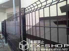 のフェンス・柵 ハイグリッドフェンスUF8型 フリーポールタイプ 施工例