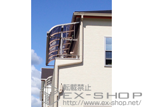 のバルコニー・ベランダ屋根 ライザーテラスII R型 屋根タイプ 連棟 積雪〜20cm対応＋ライザーテラスII R型用吊り下げ物干し 標準(2本入り) 施工例