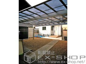 のカーポート エフルージュ トリプル 積雪〜20cm対応＋水平式物干し(カーポート柱用) 2本入り 標準×1 施工例