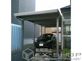 のカーポート テリオスポートIII 4500 奥行延長 角柱8本柱 積雪〜150cm対応 施工例