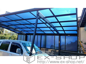 のカーポート レイナポートグラン　積雪〜20cm対応＋サイドパネル H10＋着脱式サポート柱 2本入り 施工例