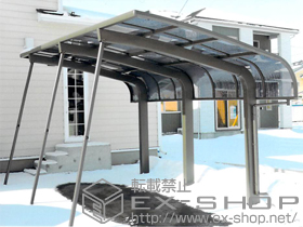 のカーポート テールポートシグマIII 1500 積雪〜50cm対応＋着脱式サポート 標準 1本入×3 施工例