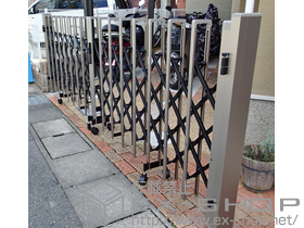 のカーゲート トリップゲート RC型 ノンレール 両開き 38W(19S+19M) 施工例