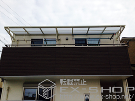 のバルコニー・ベランダ屋根 ライザーテラスII F型 ルーフタイプ 連棟 積雪〜20cm対応 施工例