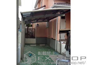 のカーポート カーブポートシグマIII 積雪〜20cm対応＋着脱式サポート ロング柱23用 1本入り×2セット 施工例