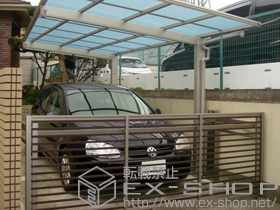 のカーゲート オーバードアS1型 マテリアルカラー 手動式 施工例