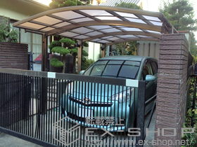 のカーポート カルエードシグマIII 1500 落雪後枠 積雪〜50cm対応 施工例