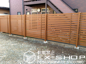 のフェンス・柵 ビューテクトS3型 自由柱施工 施工例