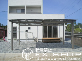 のカーポート エックスルーフ ワイド 積雪〜20cm対応 施工例