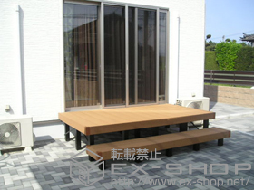 のウッドデッキ リウッドデッキ 200＋段床 1段(正面タイプ) 施工例