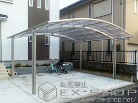 のカーポート レイナツインポートグラン　積雪〜20cm対応＋屋根ふき材補強部品セット 施工例