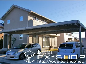 LIXIL リクシル(トステム)のカーポート テリオスポートIII 900 3台用 角柱4本仕様 積雪～30cm対応 施工例
