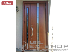 の玄関ドア リシェント断熱仕様 22親子仕様R(ランマ無し) D1型 施工例