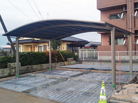 のカーポート カーブポートシグマIII ワイド 積雪〜20cm対応 施工例