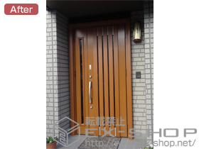 の玄関ドア リシェントK4仕様 22CAZAS仕様 親子R(ランマ無し) 700型 施工例