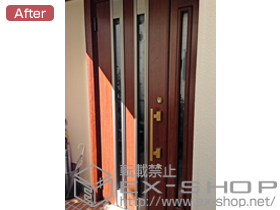 の玄関ドア リシェントK4仕様 22親子L 300型 施工例