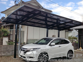 のカーポート カーブポートシグマIII 延長 耐風圧強度仕様 積雪〜30cm対応 施工例