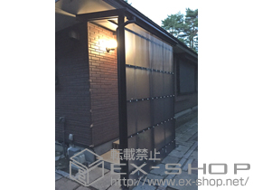 のストックヤード フリーヤード 片側面波板タイプ 積雪〜20cm対応＋フリーヤード追加工事用部材一式 施工例