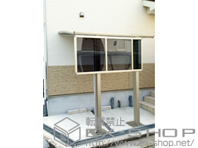 のサイクルポート・駐輪場 レイナポートグランミニ 積雪〜20cm対応＋レイナポートグランミニ用腰パネル 妻パネルなし仕様 施工例